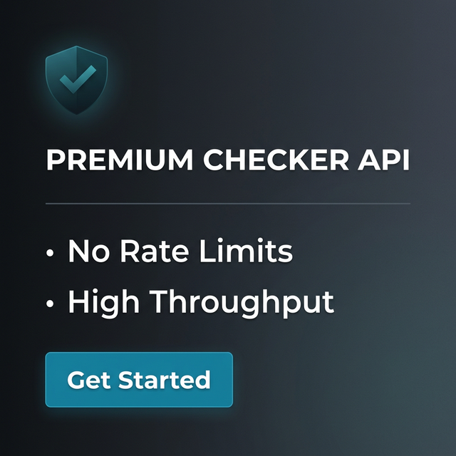 Premium Checker API - No Rate Limits